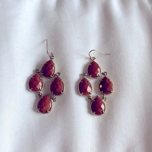 Kendra Scott Burnt Orange Statement Earrings